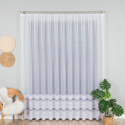 Firanka żakardowa ze wzorem pasowym 000281 Firanka żakardowa ze wzorem pasowym 000281