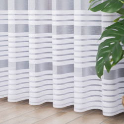 Firanka żakardowa ze wzorem pasowym 000281 Firanka żakardowa ze wzorem pasowym 000281