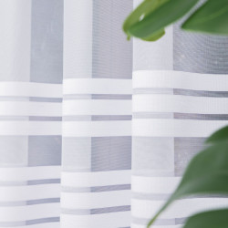 Firanka żakardowa ze wzorem pasowym 000281 Firanka żakardowa ze wzorem pasowym 000281