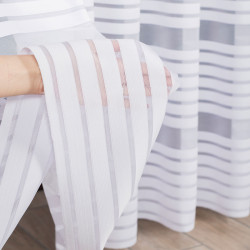 Firanka żakardowa ze wzorem pasowym 000281 Firanka żakardowa ze wzorem pasowym 000281