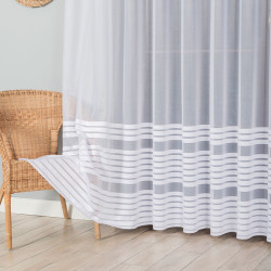 Firanka żakardowa ze wzorem pasowym 000281 Firanka żakardowa ze wzorem pasowym 000281