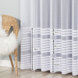 Firanka żakardowa ze wzorem pasowym 000281 Firanka żakardowa ze wzorem pasowym 000281