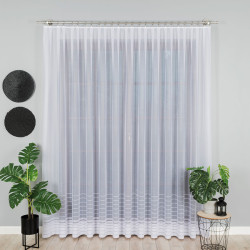 Firanka żakardowa ze wzorem pasowym 000280