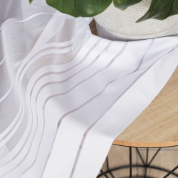 Firanka żakardowa ze wzorem pasowym 000280