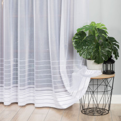 Firanka żakardowa ze wzorem pasowym 000280