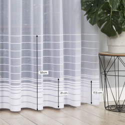 Firanka żakardowa ze wzorem pasowym 000280