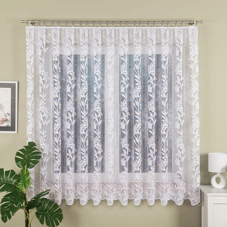 Firanka żakardowa ze wzorem po całości 018893