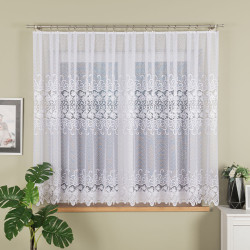 Firanka żakardowa ze wzorem pasowym 018965