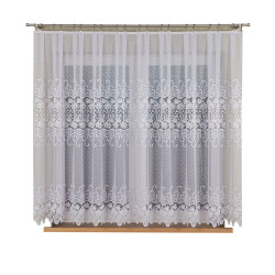 Firanka żakardowa ze wzorem pasowym 018965