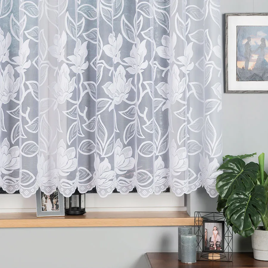 Firanka żakardowa ze wzorem po całości 023338