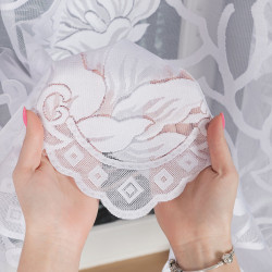 Firanka żakardowa ze wzorem po całości 023338 Firanka żakardowa ze wzorem po całości 023338