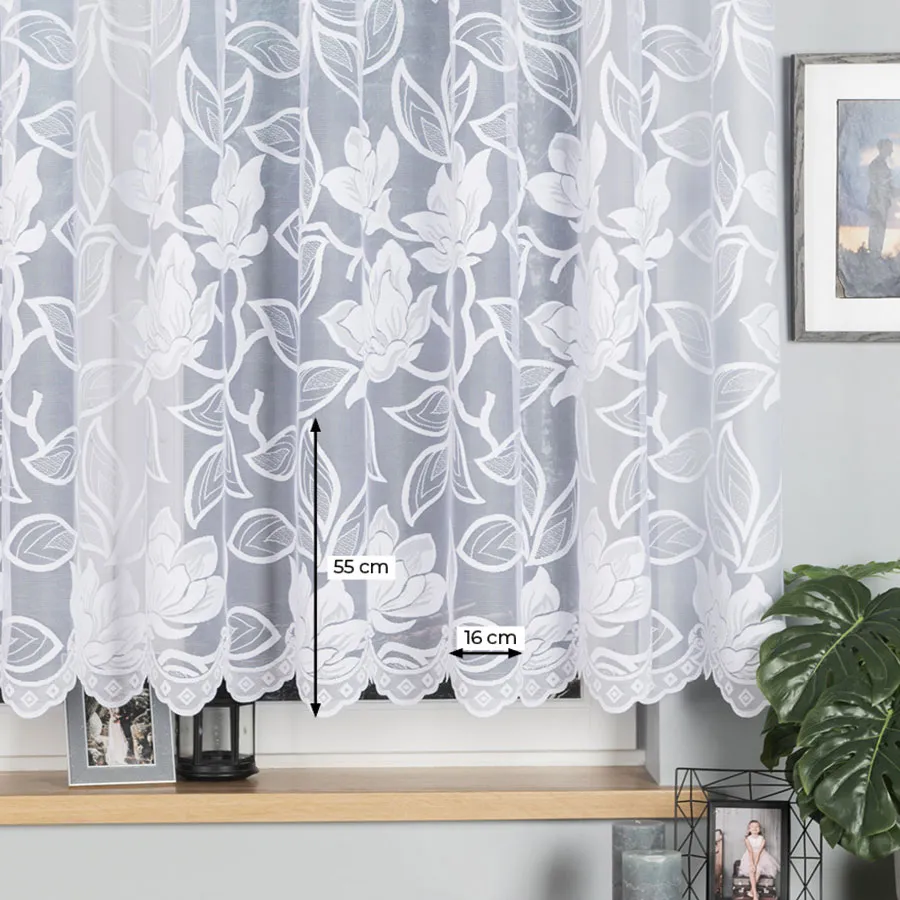 Firanka żakardowa ze wzorem po całości 023338