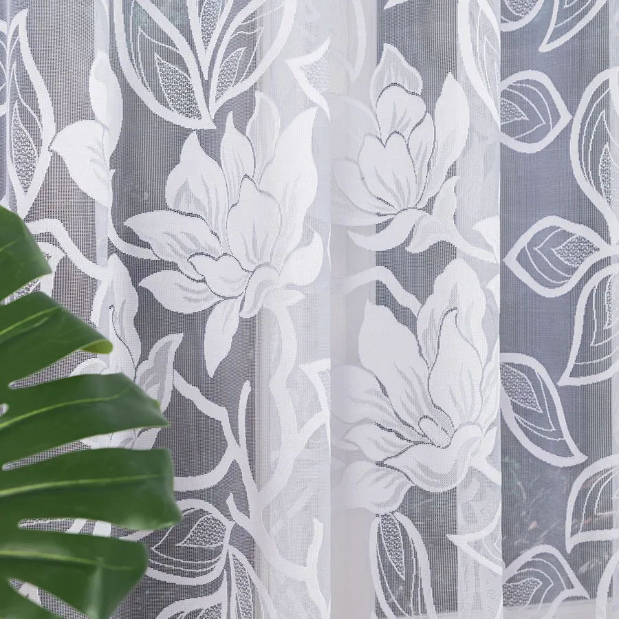 Firanka żakardowa ze wzorem po całości 023338