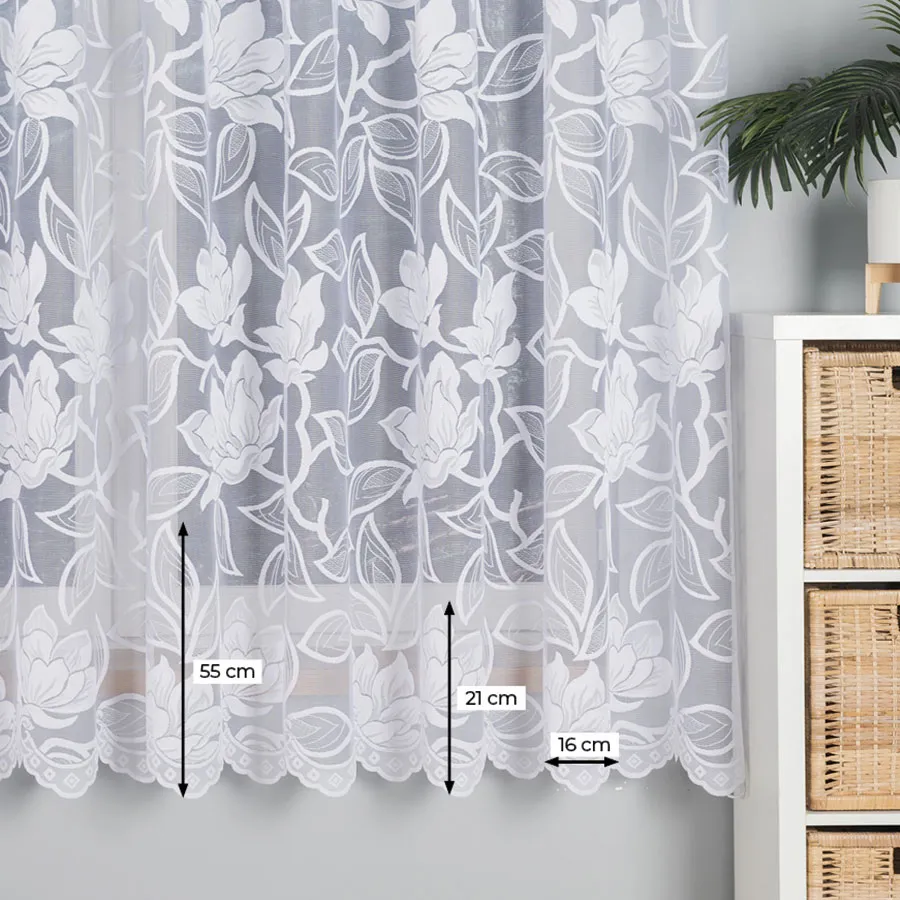 Firanka żakardowa ze wzorem po całości 023338