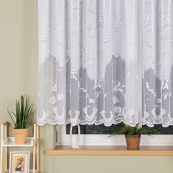 Firanka żakardowa ze wzorem po całości 023418 Firanka żakardowa ze wzorem po całości 023418