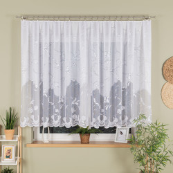 Firanka żakardowa ze wzorem po całości 023418 Firanka żakardowa ze wzorem po całości 023418