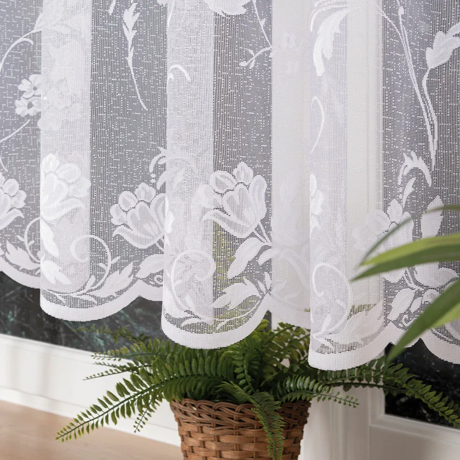 Firanka żakardowa ze wzorem po całości 023418