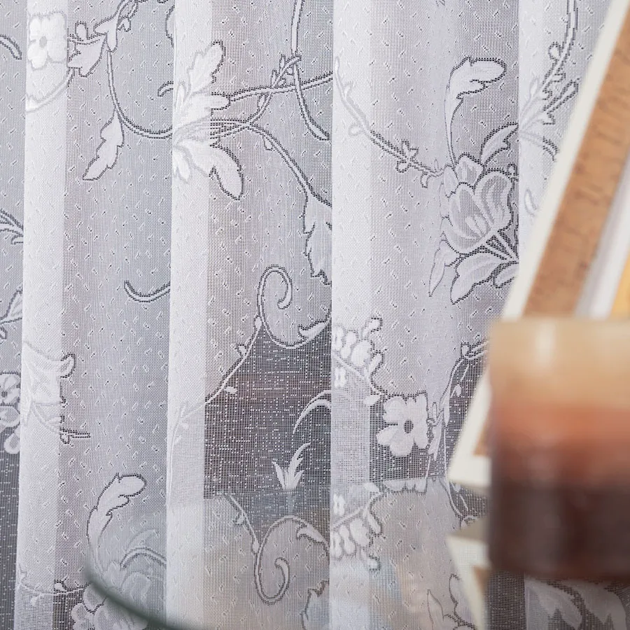 Firanka żakardowa ze wzorem po całości 023418