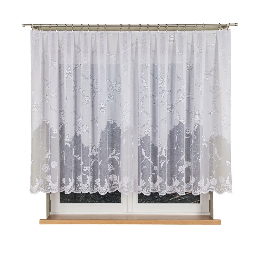 Firanka żakardowa ze wzorem po całości 023418