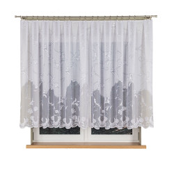 Firanka żakardowa ze wzorem po całości 023418 Firanka żakardowa ze wzorem po całości 023418