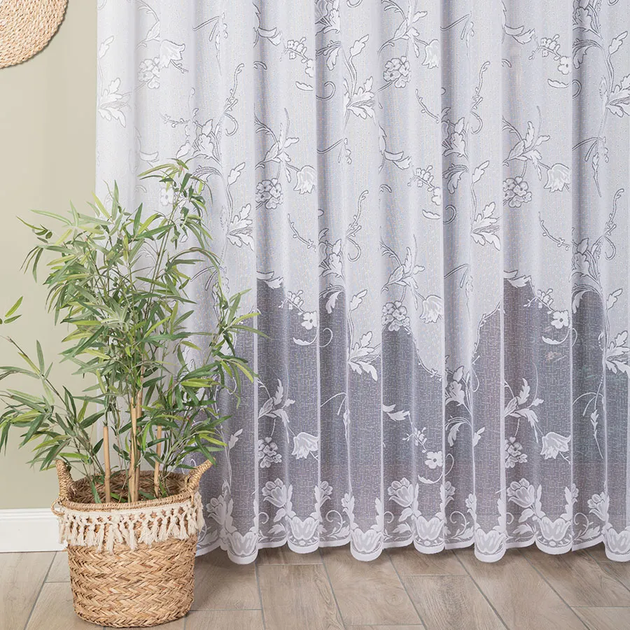 Firanka żakardowa ze wzorem po całości 023418