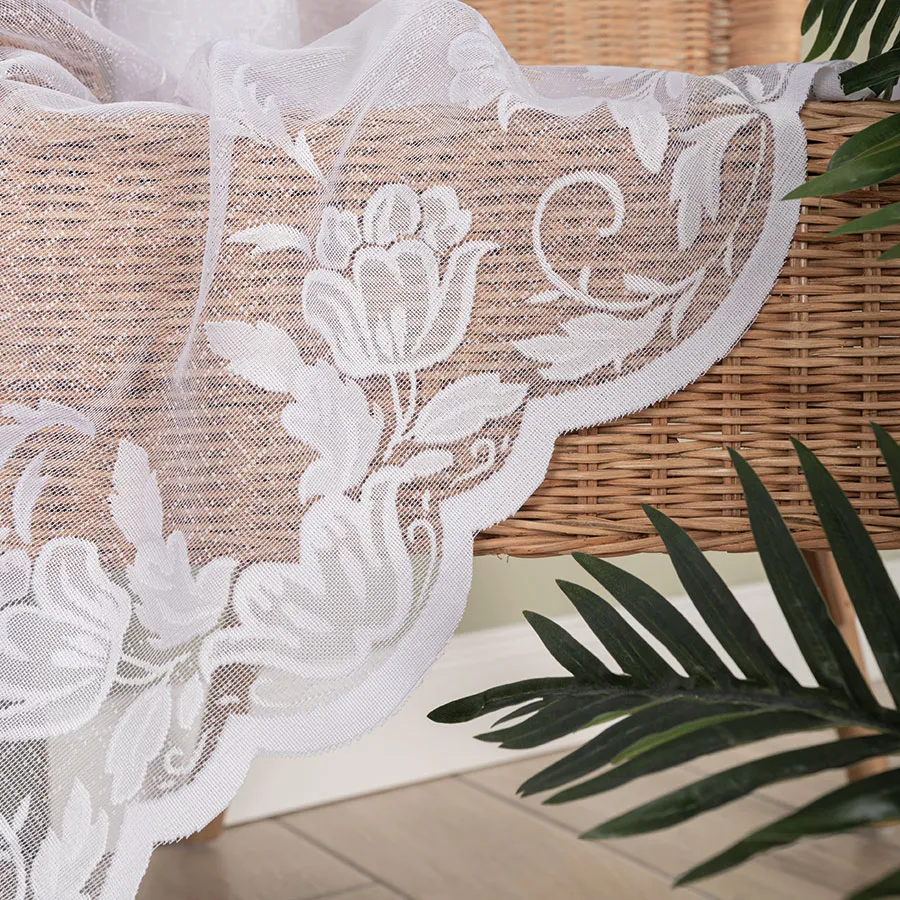 Firanka żakardowa ze wzorem po całości 023418