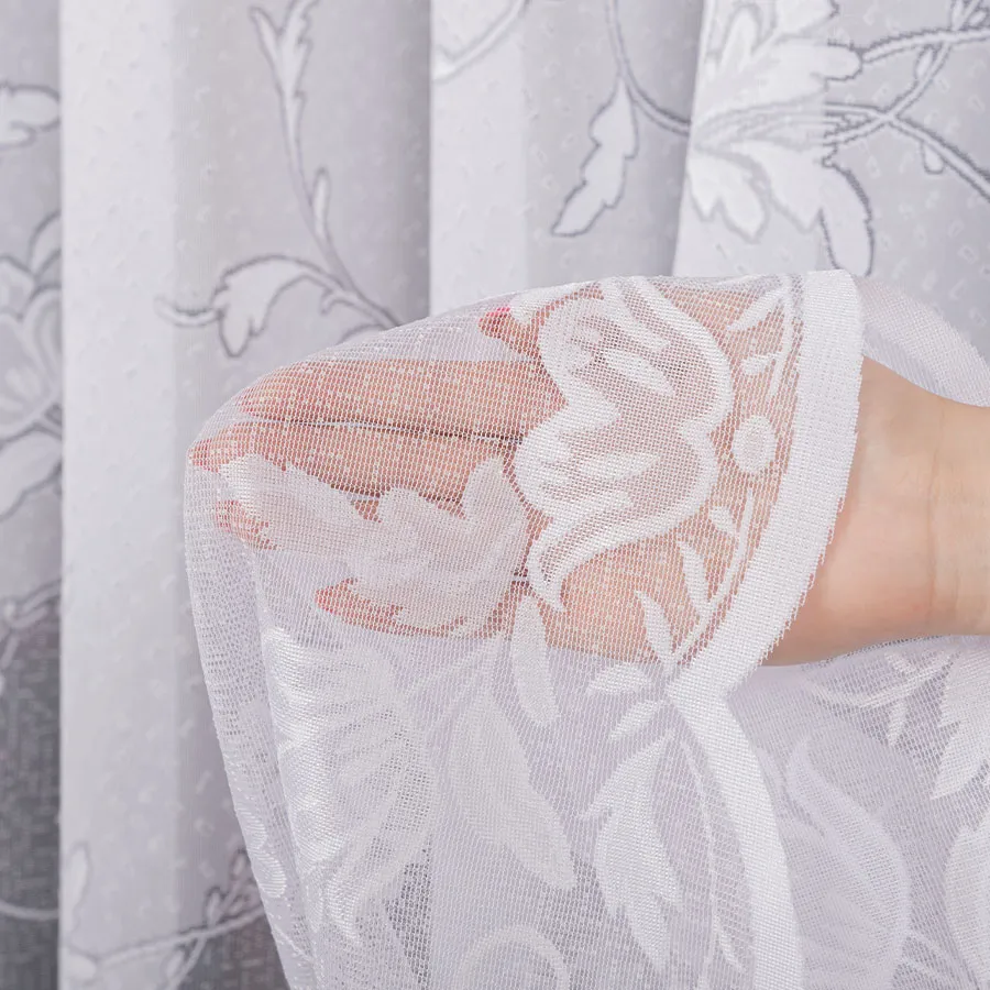 Firanka żakardowa ze wzorem po całości 023418