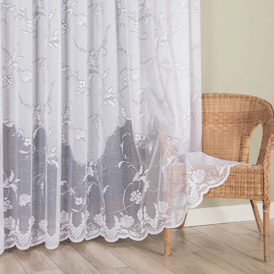 Firanka żakardowa ze wzorem po całości 023418