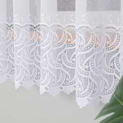 Firanka z aplikacją na markizecie ze wzorem pasowym 008828 Firanka z aplikacją na markizecie ze wzorem pasowym 008828