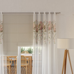 Firanka z ołowianką ROSETTE woal