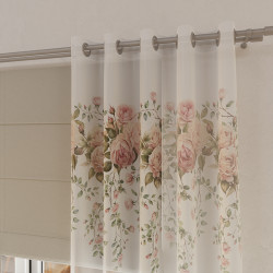 Firanka z ołowianką ROSETTE woal