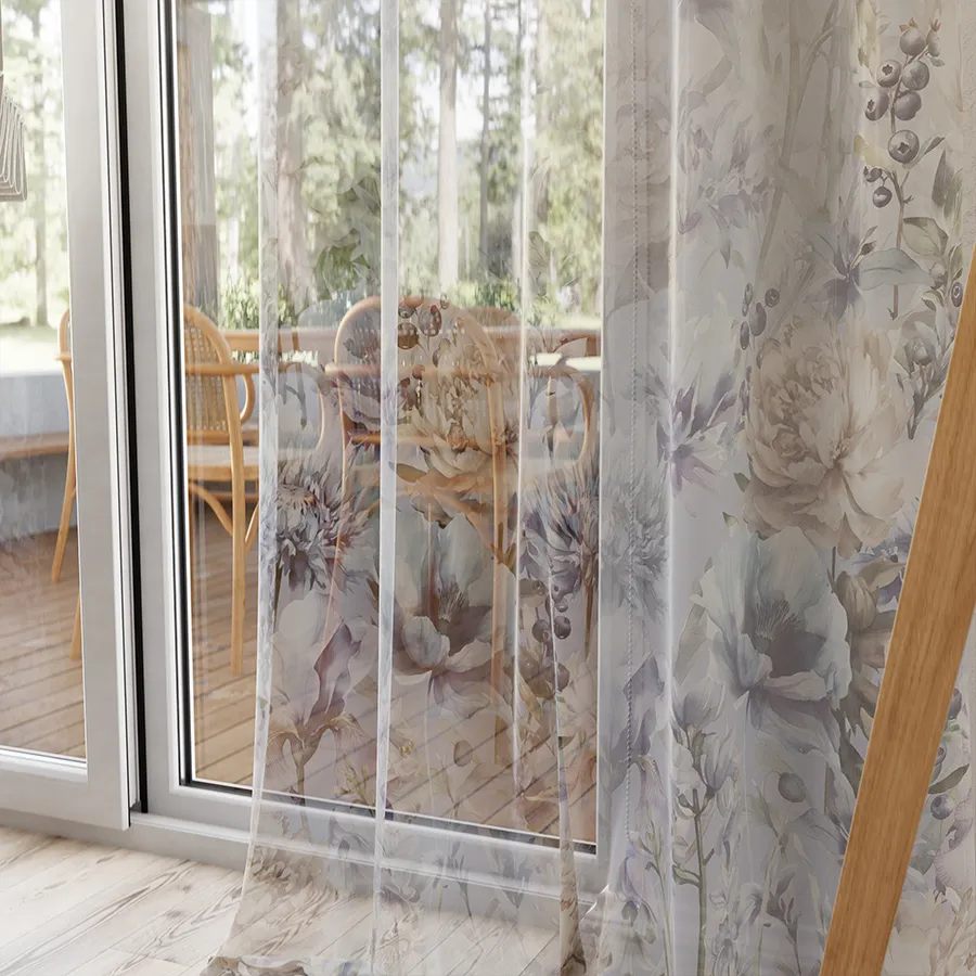 Firanka woalowa z ołowianką CELESTE