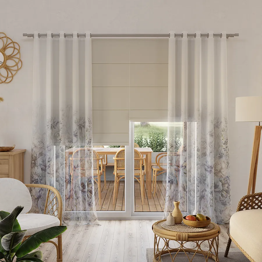 Firanka woalowa z ołowianką CELESTE