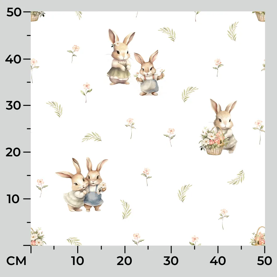 Tkanina dekoracyjna KRÓLICZKI
