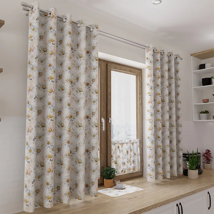 Tkanina dekoracyjna wodoodporna STOKROTKI