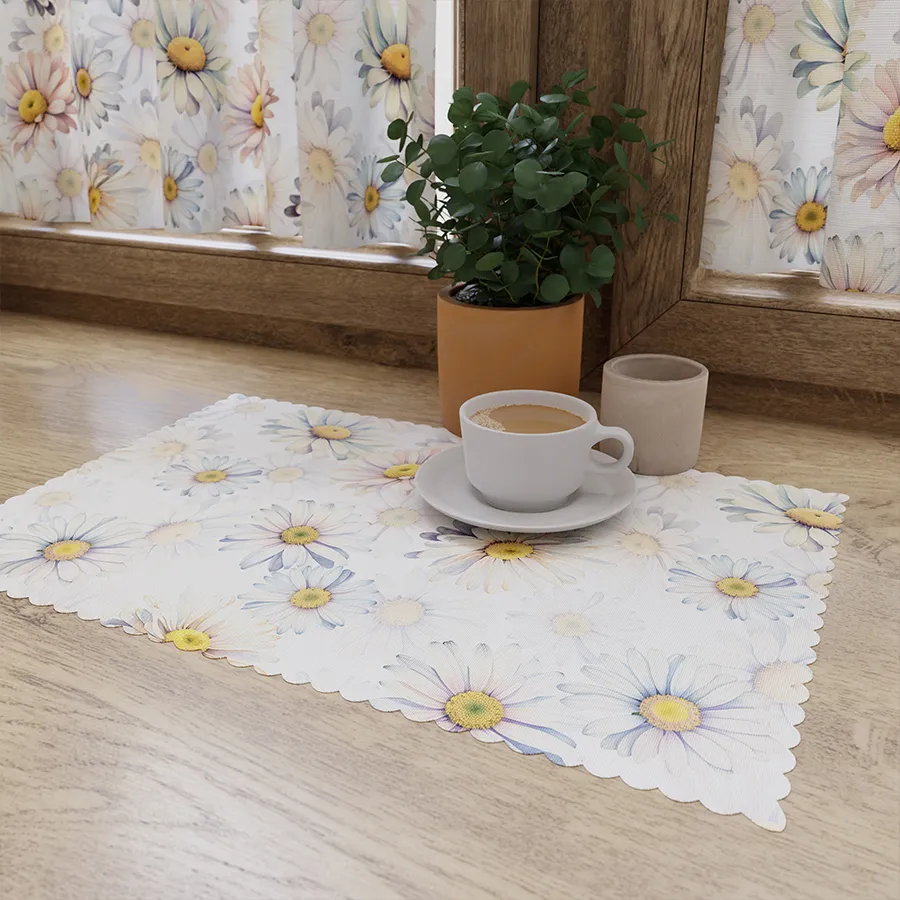 Tkanina dekoracyjna wodoodporna STOKROTKI