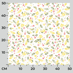 Tkanina dekoracyjna wodoodporna WIOSENNE KWIATUSZKI