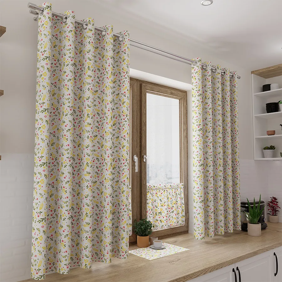 Tkanina dekoracyjna wodoodporna WIOSENNE KWIATUSZKI