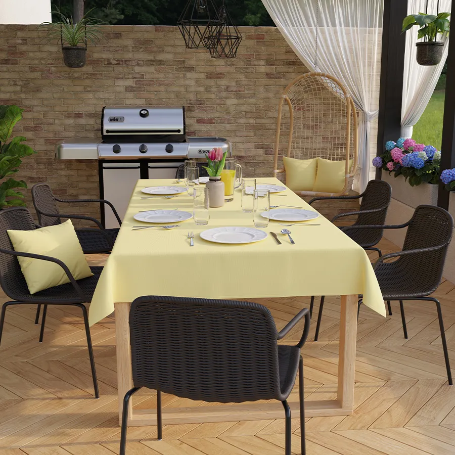 Tkanina dekoracyjna wodoodporna WIOSENNY PIKNIK GŁADKI