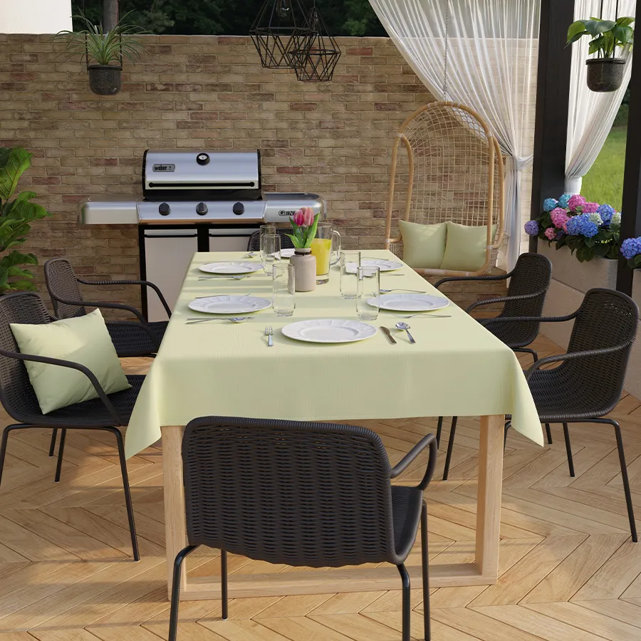 Tkanina dekoracyjna wodoodporna WIOSENNY PIKNIK GŁADKI