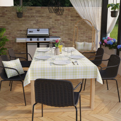 Tkanina dekoracyjna wodoodporna WIOSENNY PIKNIK KRATKA