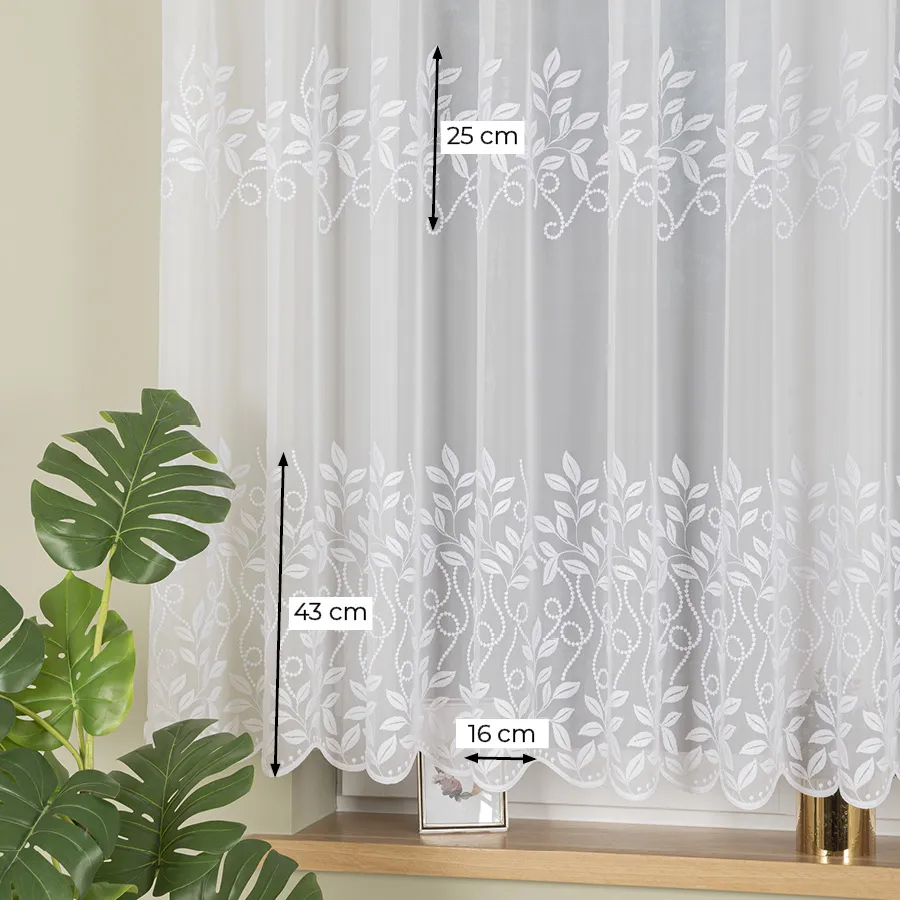 Firanka haftowana na woalu 242778