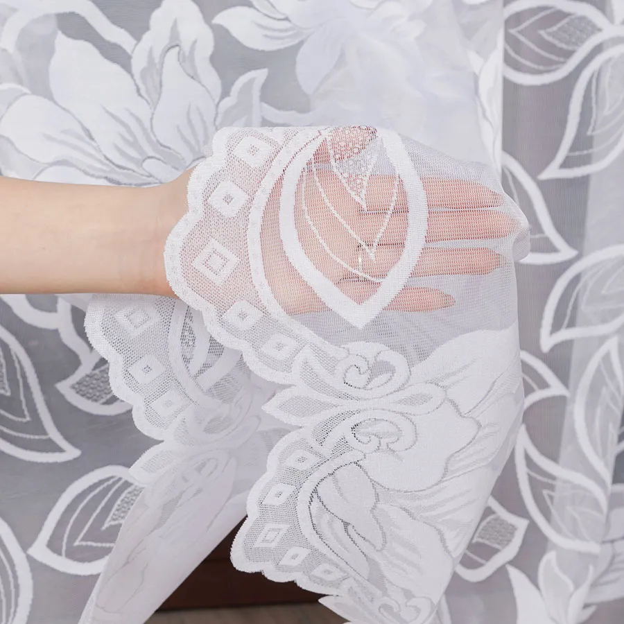 Firanka żakardowa ze wzorem po całości 023338