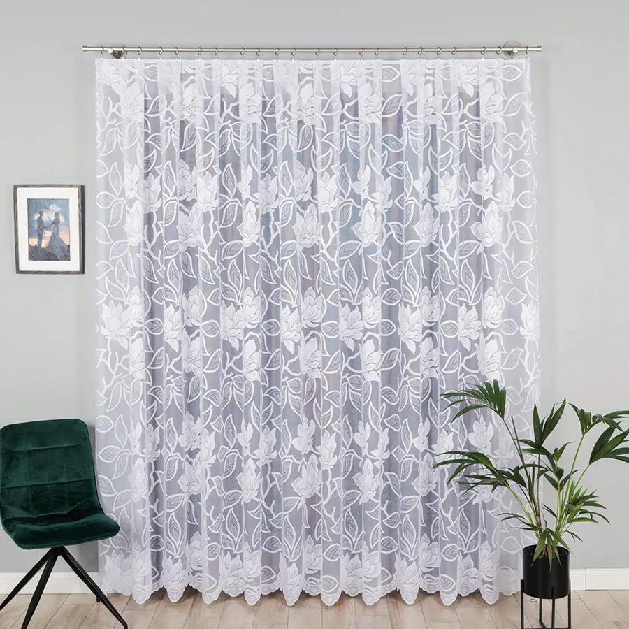 Firanka żakardowa ze wzorem po całości 023338