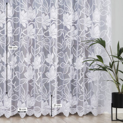 Firanka żakardowa ze wzorem po całości 023338