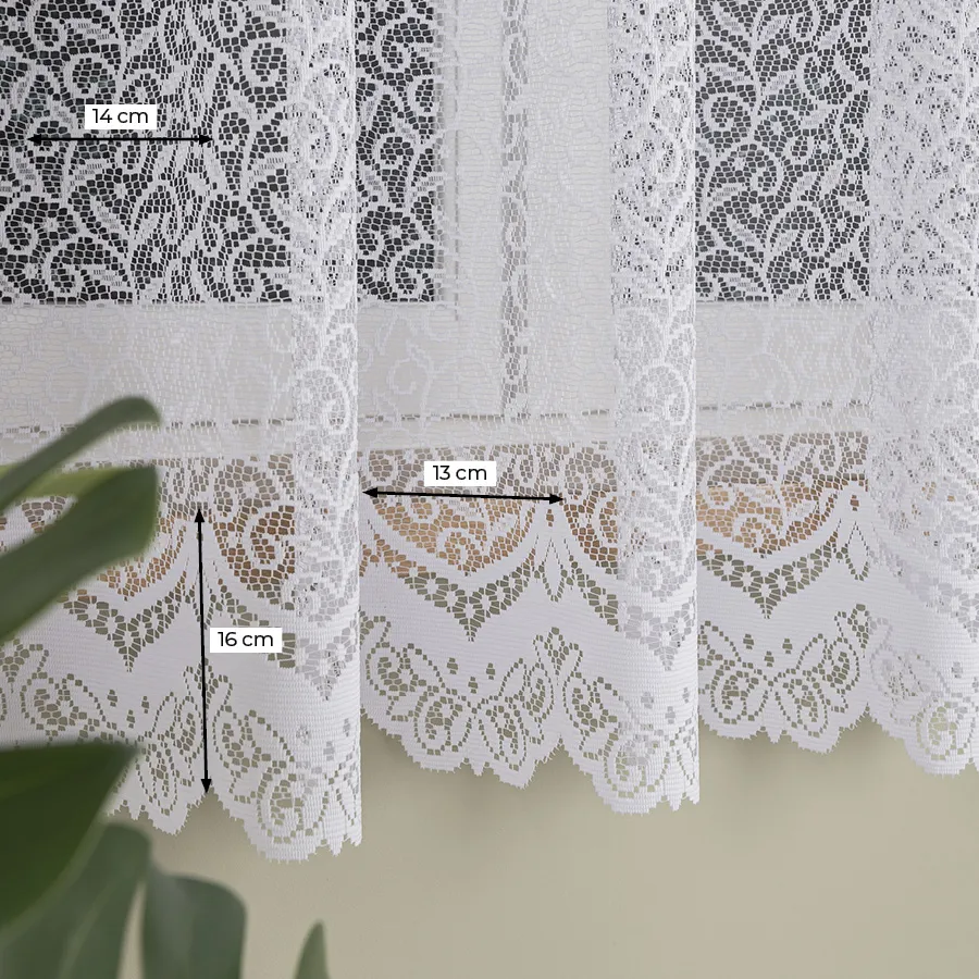 Firanka żakardowa ze wzorem po całości 004542