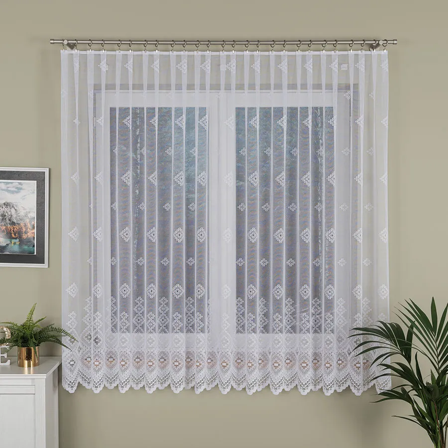 Firanka żakardowa ze wzorem po całości 044255