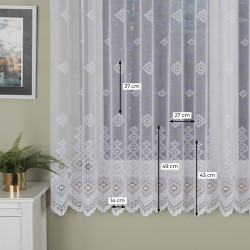 Firanka żakardowa ze wzorem po całości 044255