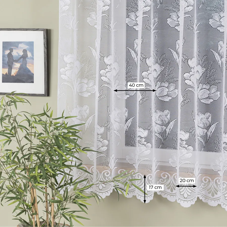 Firanka żakardowa ze wzorem po całości 044267