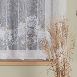 Firanka żakardowa ze wzorem po całości 054363 Firanka żakardowa ze wzorem po całości 054363